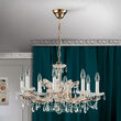 Candelabru clasic cristal Aur 24k 8xE14/40W, Maria Theresia-A LU 2211/8 MT Gold Orion